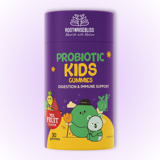 Probiotic Kids Gummies – Mix Fruit Flavour | With Bacillus Coagulans, Bacillus Subtilis & Prebiotics | Supports Digestion, Immunity & Gut Health | 30 Natural Vegan Gummies