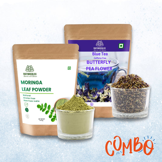 Moringa Powder (500g) + Butterfly Pea Flower (100g) Combo