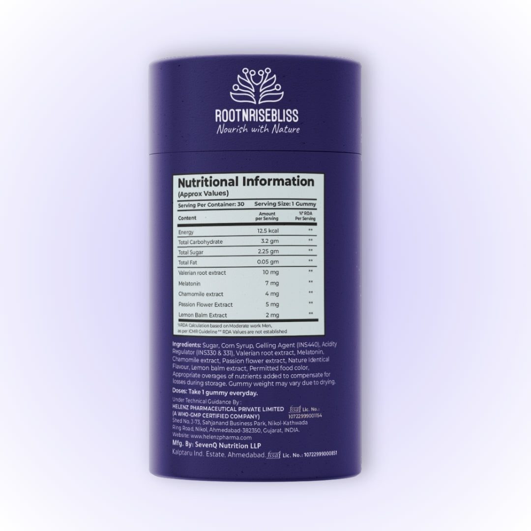 Sleep Time Melatonin Blueberry Gummies | 5mg Melatonin + Valerian + Chamomile | Fall Asleep Faster, Reduce Stress & Improve Sleep Quality | Vegan, Gluten-Free | 30 Sleep Gummies