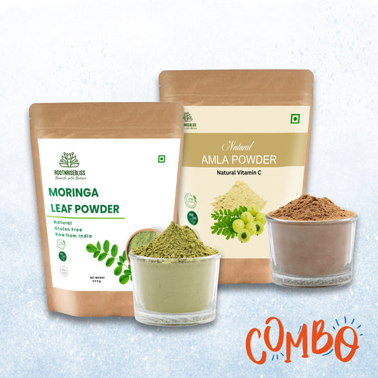 Amla Powder (500g) + Moringa Leaf Powder (500g) Combo Pack