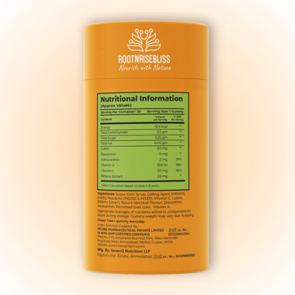 Eye Health Kids Gummies – Mix Fruit Flavour | With Lutein, Zeaxanthin, Astaxanthin, Vitamin A & C | Supports Vision & Blue Light Protection | 30 Natural Gummies, No Artificial Colors