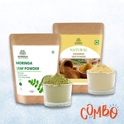 Moringa Powder (500g) + Fenugreek Seed Powder (500g) Combo