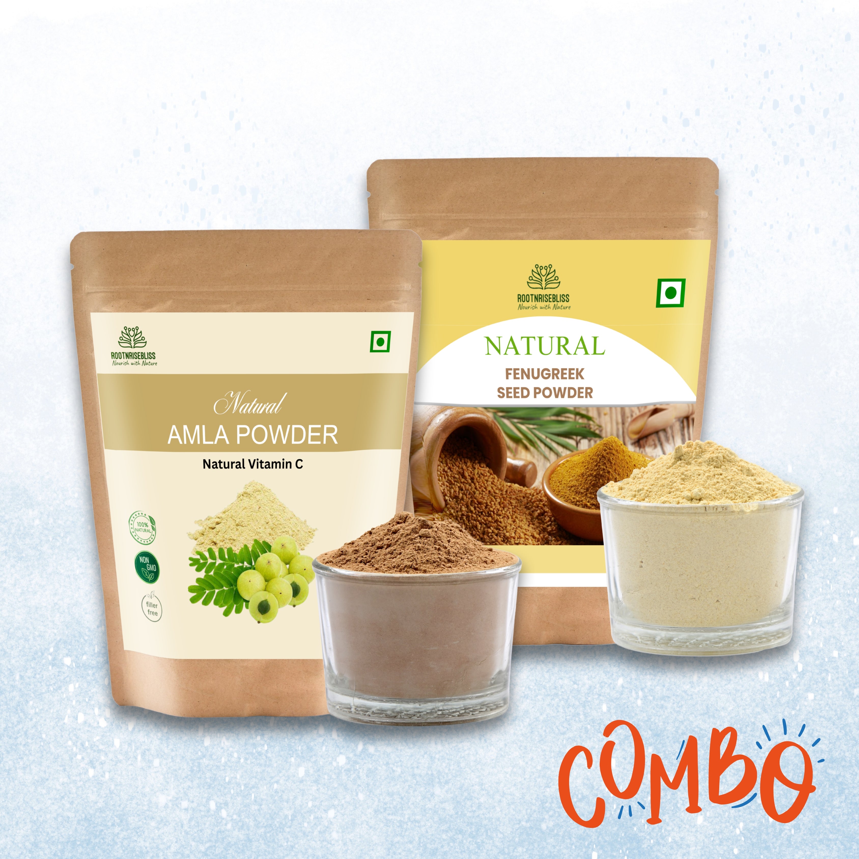 Amla Powder (500g) + Fenugreek Seeds Powder (500g) Combo