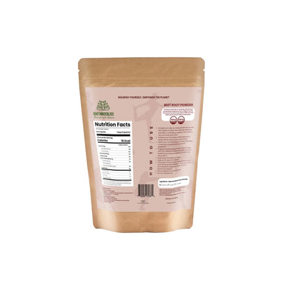Natural Beetroot Powder – Nutrient-Rich Superfood for Energy & Wellness back side