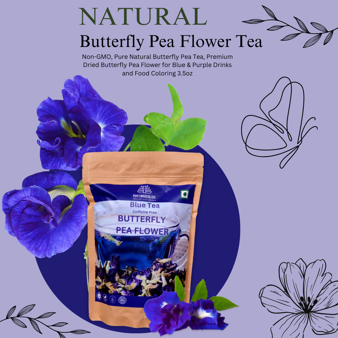 Premium Dried Butterfly Pea Flower for Blue & Purple Drinks