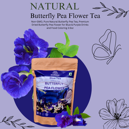 Premium Dried Butterfly Pea Flower for Blue & Purple Drinks