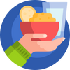 2) With Food :