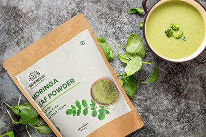 Moringa Leaf Powder, Easily Mixes in Drinks & Smoothies Banner size image India natural