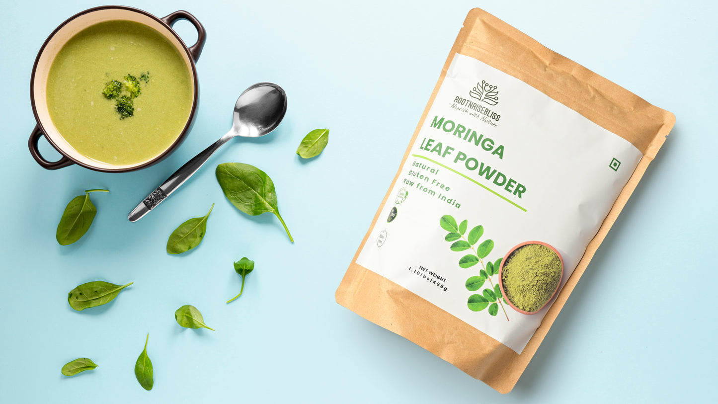 Moringa Leaf Powder, Easily Mixes in Drinks & Smoothies Banner size image